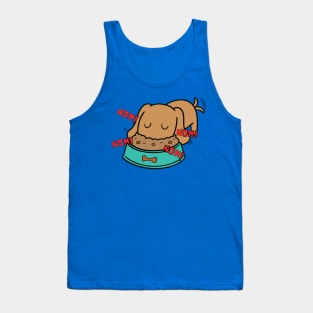 cute dog eating food 1 Tank Top